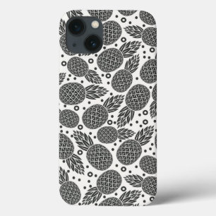 Monochrome Pineapples iPhone 13 Case