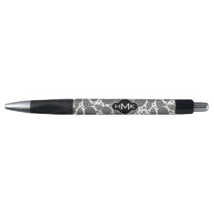 Monochrome Pineapples   Monogram Pen