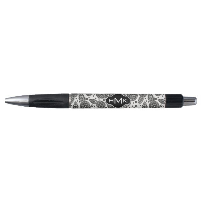 Monochrome Pineapples | Monogram Pen (Front)