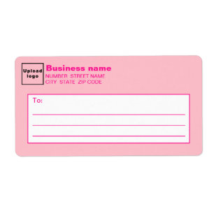 Monochrome Pink Business Shipping Label