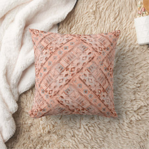 Monochrome pixie ethnic throw pillow