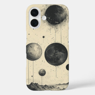 Monochrome Planetarium iPhone 16 Case
