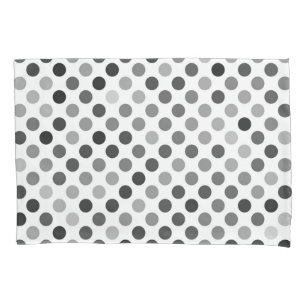 Monochrome Polka Dot Pattern (Black & White Dots) Pillowcase