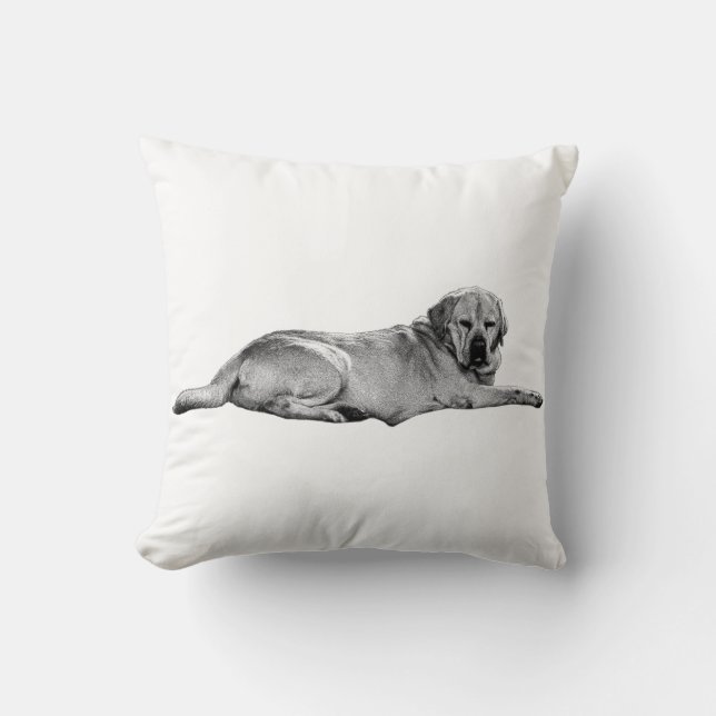 Monochrome Presence Throw Pillow (Front)