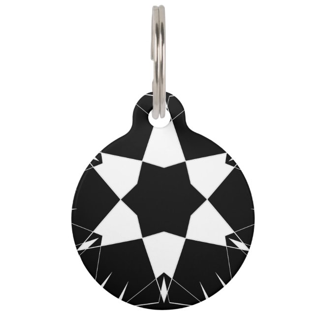 Monochrome Pulse Pet Tag (Front)