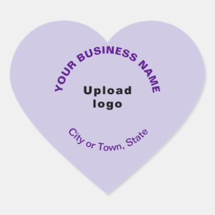 Monochrome Purple Business Brand With Logo on Heart Sticker