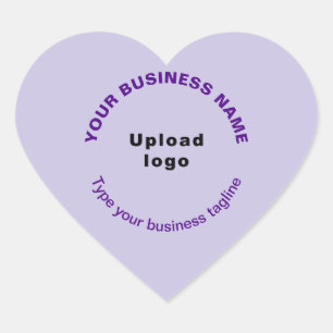 Monochrome Purple Business Brand With Tagline on Heart Sticker