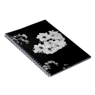 Monochrome Sakura Notebook - Elegant Black & White