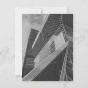 Monochrome Seattle Modern Architecture Library Postcard