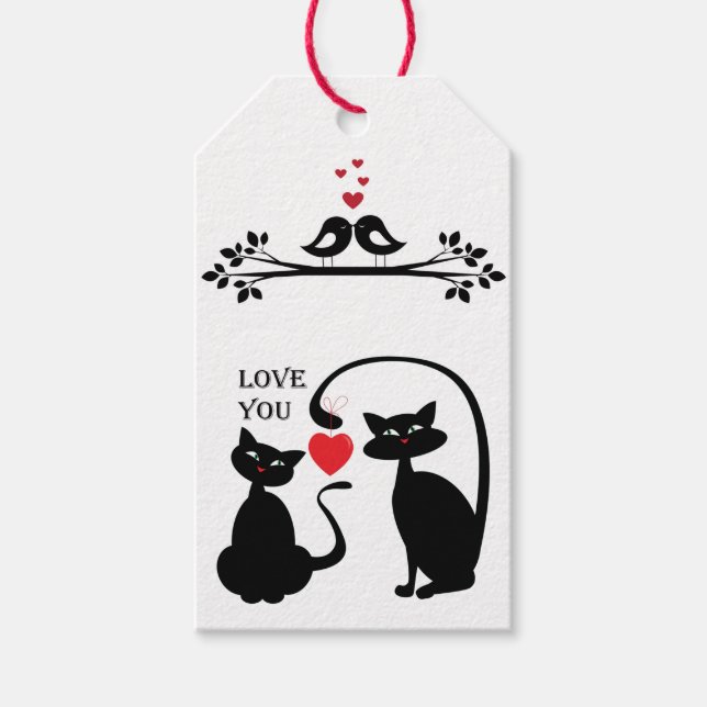 Monochrome Share The Love Gift Tags (Front)