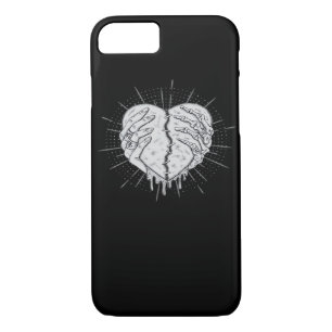 Monochrome Skeleton Hand With Heart Classic Case-Mate iPhone Case