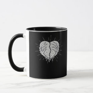 Monochrome Skeleton Hand With Heart Classic Mug