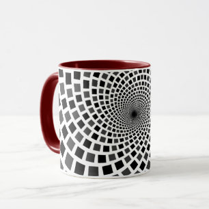 Monochrome Square Vortex Mug