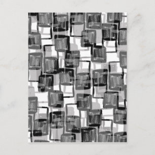 Monochrome Squares Postcard