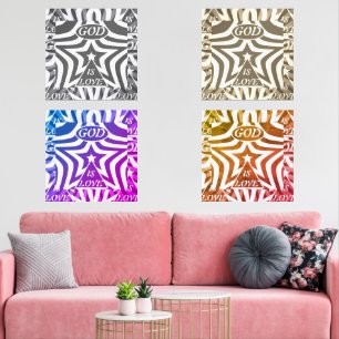 Monochrome-Star: Elegant Black & White God Is Love