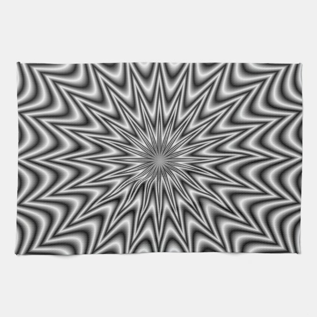 Monochrome Star Kitchen Towel (Horizontal)