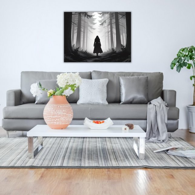 Monochrome Tranquil Walk in the Forest Poster (Creator Uploaded)