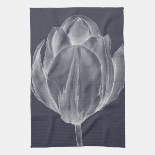 Monochrome Tulip I Kitchen Towel