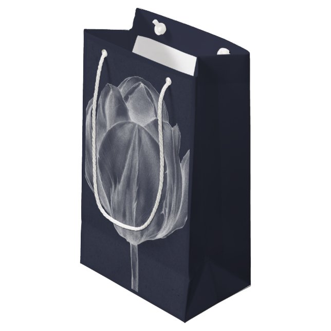 Monochrome Tulip I Small Gift Bag (Front Angled)