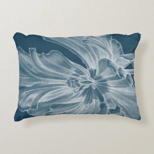 Monochrome Tulip II Decorative Pillow (Front)