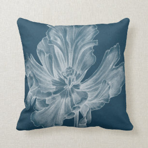 Monochrome Tulip II Throw Pillow