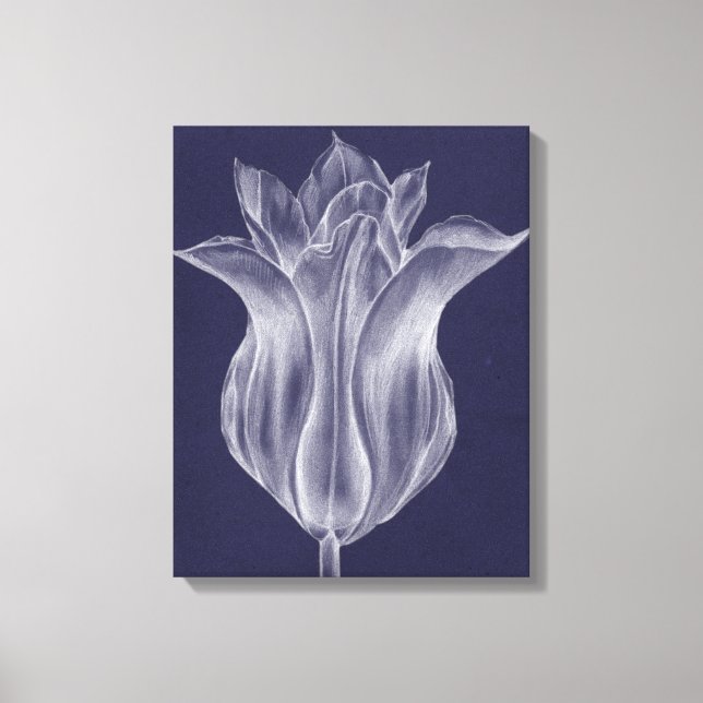 Monochrome Tulip III Canvas Print (Front)