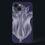 Monochrome Tulip III iPhone 13 Case<br><div class="desc">Floral</div>