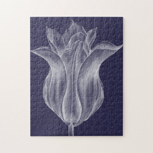 Monochrome Tulip III Jigsaw Puzzle (Vertical)