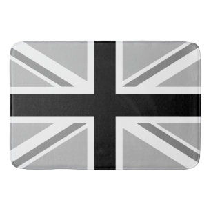 Monochrome Union Jack/Flag Design Bath Mat