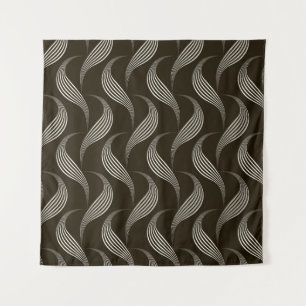 Monochrome Vintage: Geometric Seamless Ornament. Tapestry