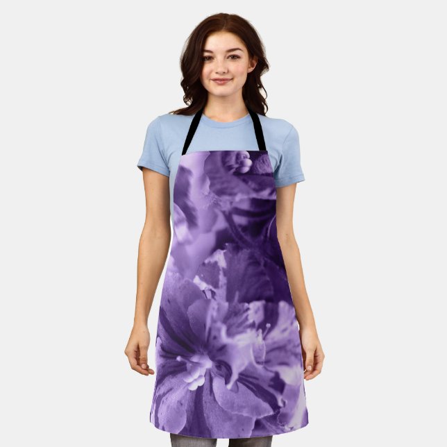 Monochrome Violets Apron (Worn)