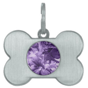 Monochrome Violets Pet ID Tag