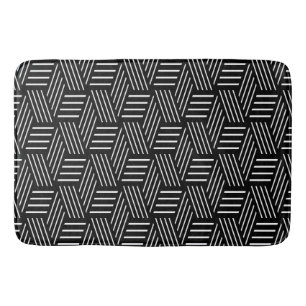 Monochrome Weave  Bath Mat