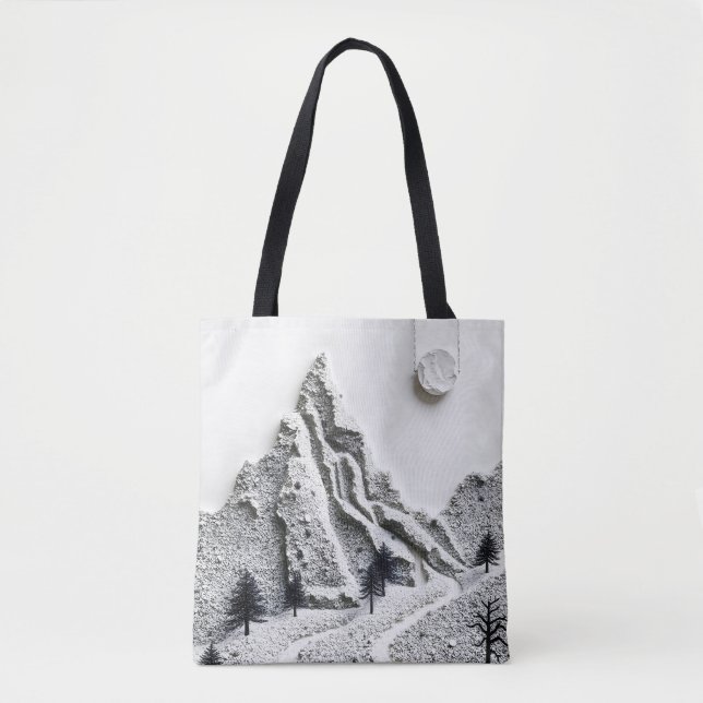 Monochrome Winter Tote Bag (Front)