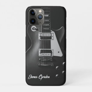 Monochrpme electric guitar personalized iPhone 11 pro case