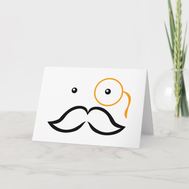 Monocle and Mustache Card (Front)