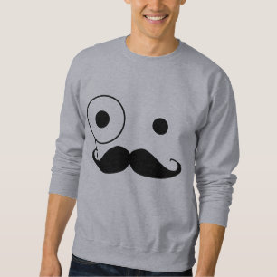 monocle moustache sweatshirt