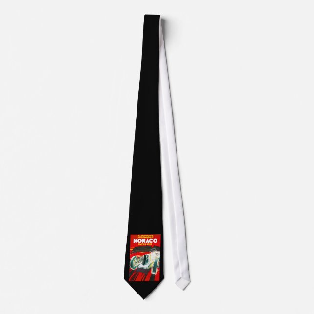 Monoco Grand Prix Vintage Travel Advertisement Tie (Front)