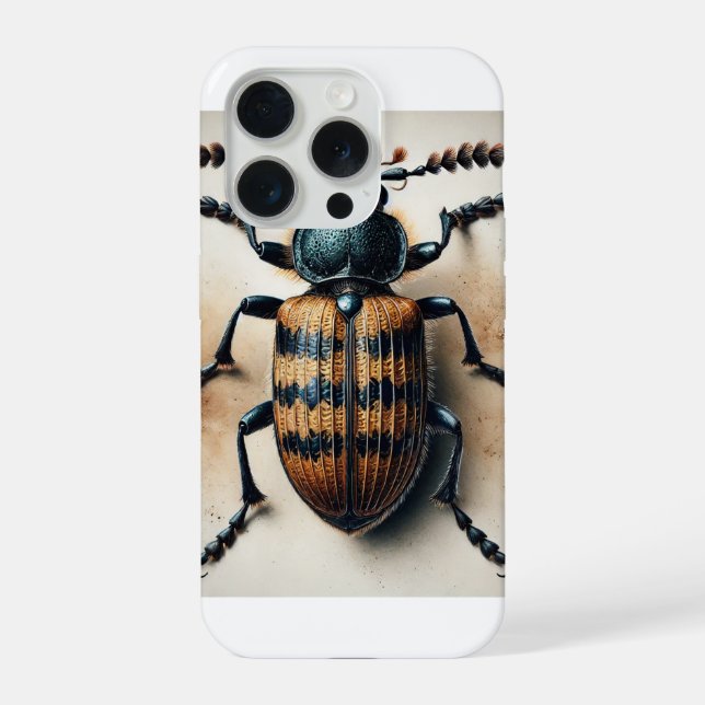 Monocrepidius Beetle Dorsal View 061124IREF214 - W iPhone Case (Back)