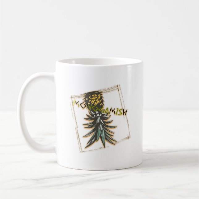 Monogamish party upside-down pineapple coffee mug (Left)