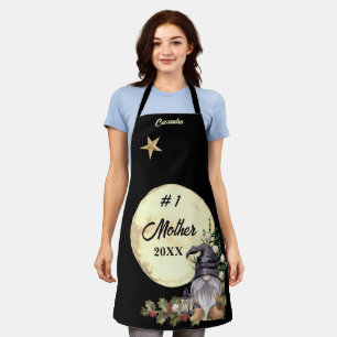 Monogram #1 Grandmother Watercolor Gnome Apron