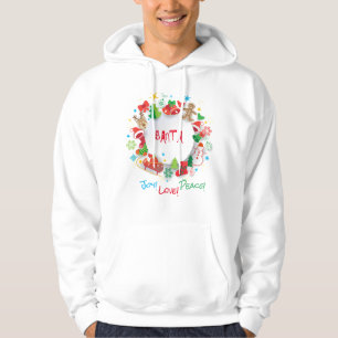 Monogram 20XX Hello Winter Holiday Symbols Pattern Hoodie