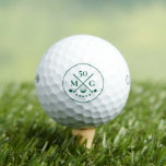 Monogram 40th 50th 60 Birthday Golf Hunter Green Golf Balls<br><div class="desc">Looking for the perfect gift for Dad and customisable? Celebrate Father's Day and his birthday with a personalized golf-themed 40th 50th 60 Birthday Golf Monogram Golf design</div>