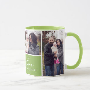 Monogram 4 Photo Collage Mug