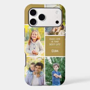 Monogram 4 Photo Dad Life is the Best Life Gold