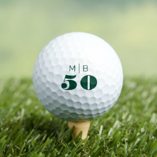 Monogram 50th Birthday Golf Balls