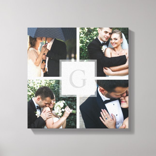 Monogram 5 Photo Gift Photo Canvas Print (Front)