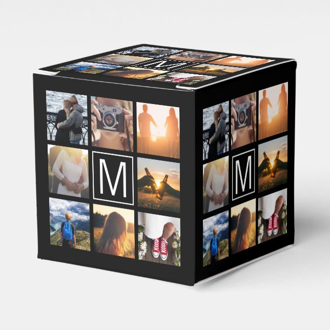 Monogram 8 Frame NGL Favor Box (Front Side)