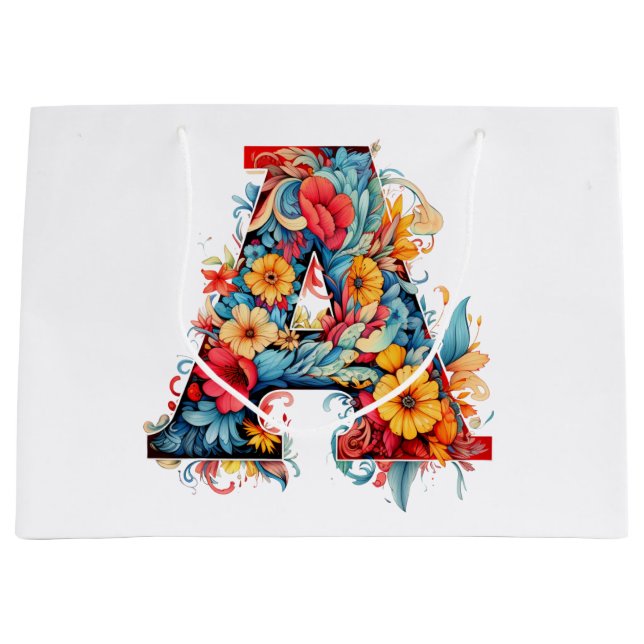 Monogram A Abloom Large Gift Bag (Front)