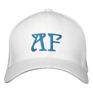 MONOGRAM A AND F EMBROIDERED HAT